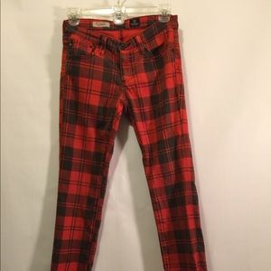 Adriano Goldschmied Black & Red leggings sz 26 reg